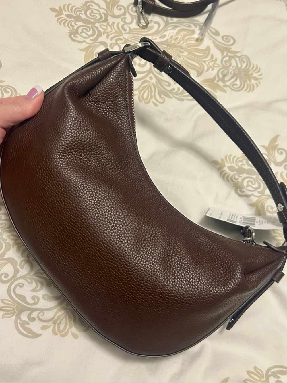 NWT Kate Spade KP883 Selene Pebbled Leather Shoulder Bag Crossbody In Hot Fudge - Picture 7 of 10